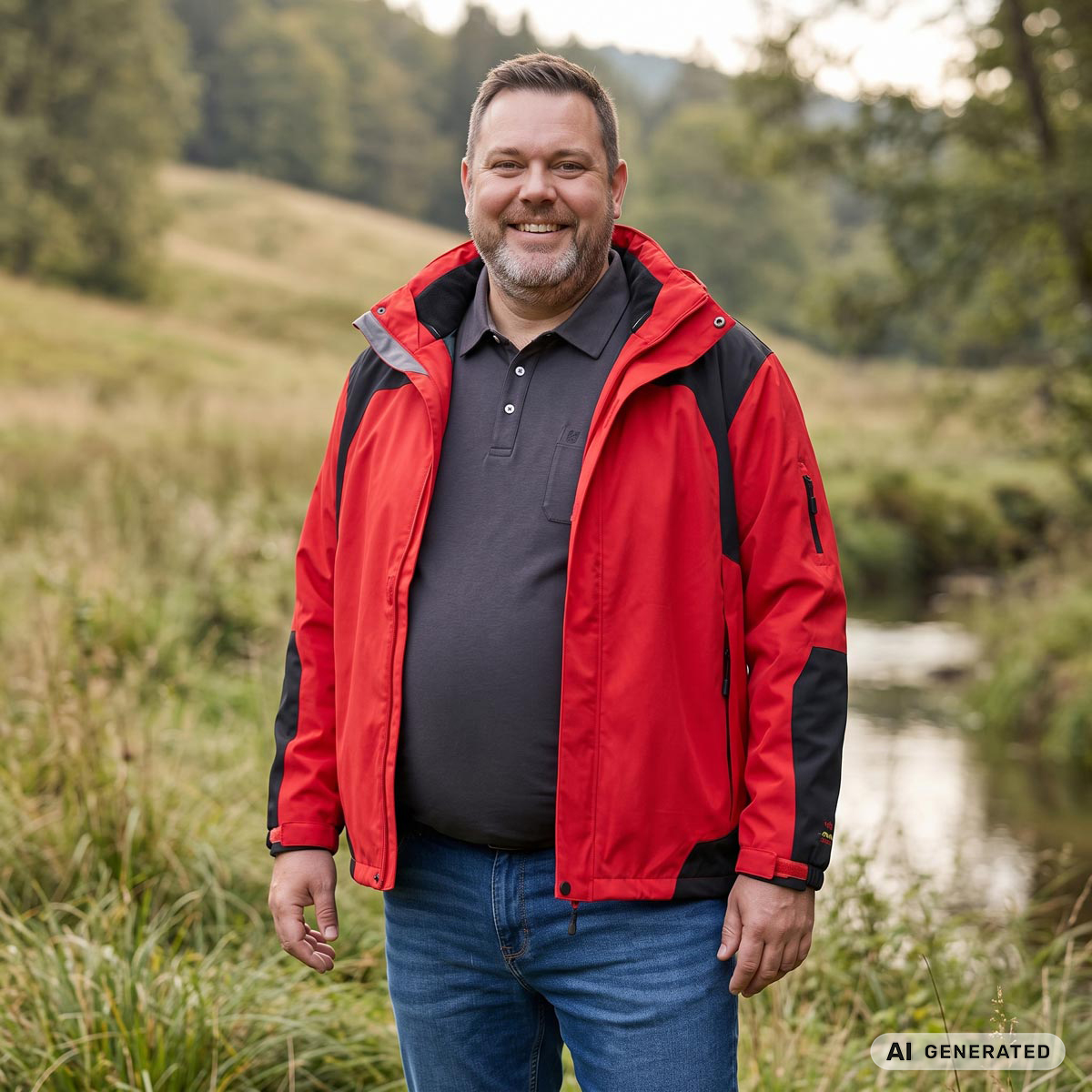 ADAMO 3-in-1 Funktionsjacke, wasserdicht rot