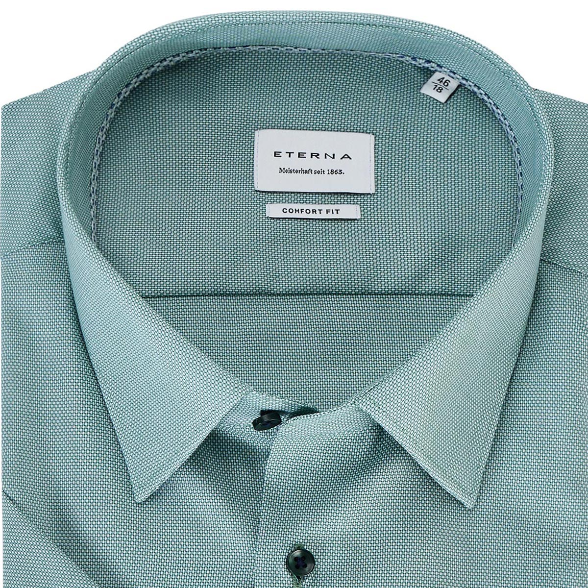 ETERNA Businesshemd, kurzarm, bügelfrei grün