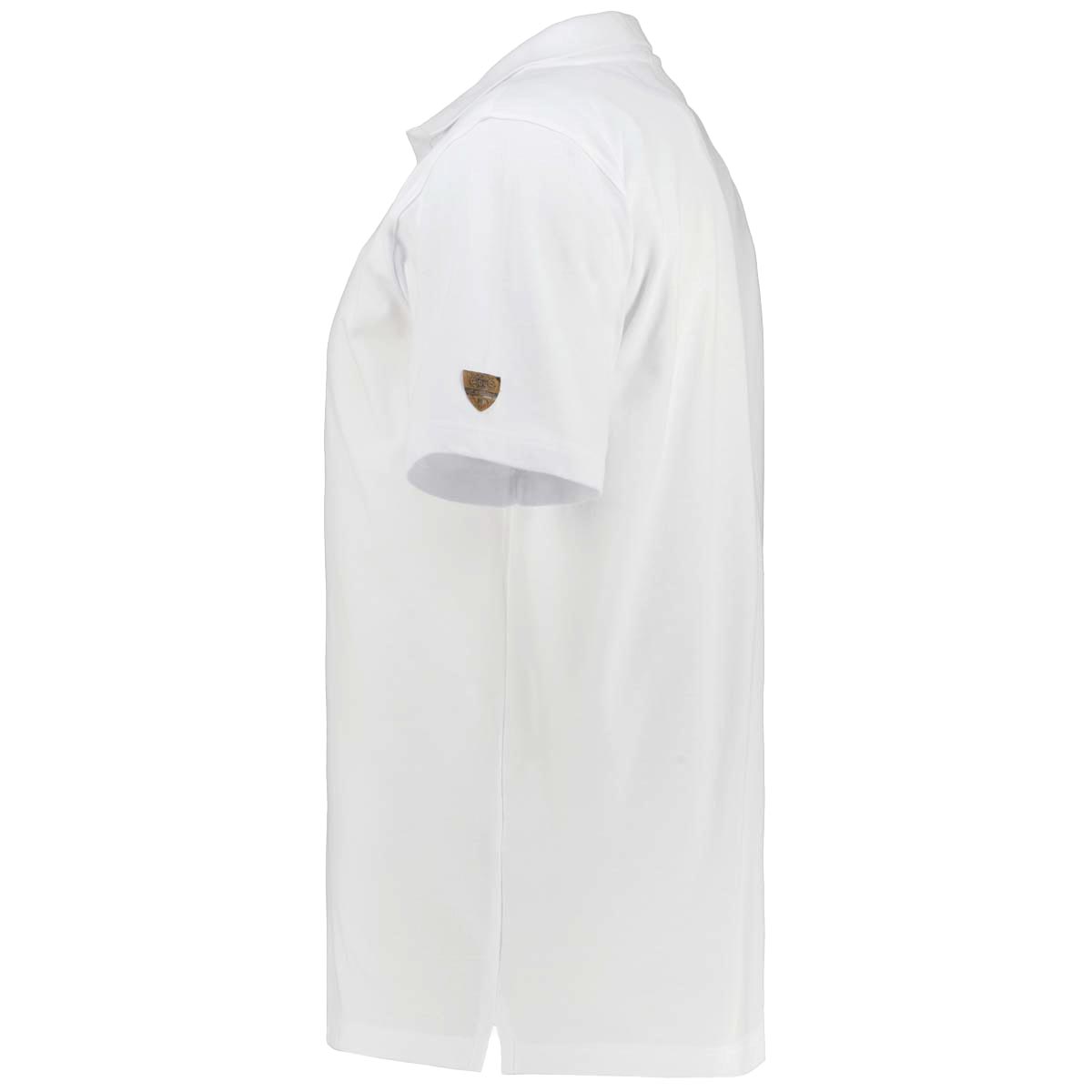 Orbis Poloshirt im Trachten-Style weiß