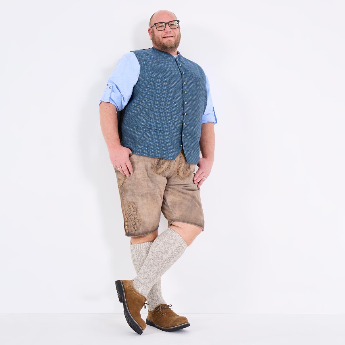 Hammerschmid Trachtenweste blau