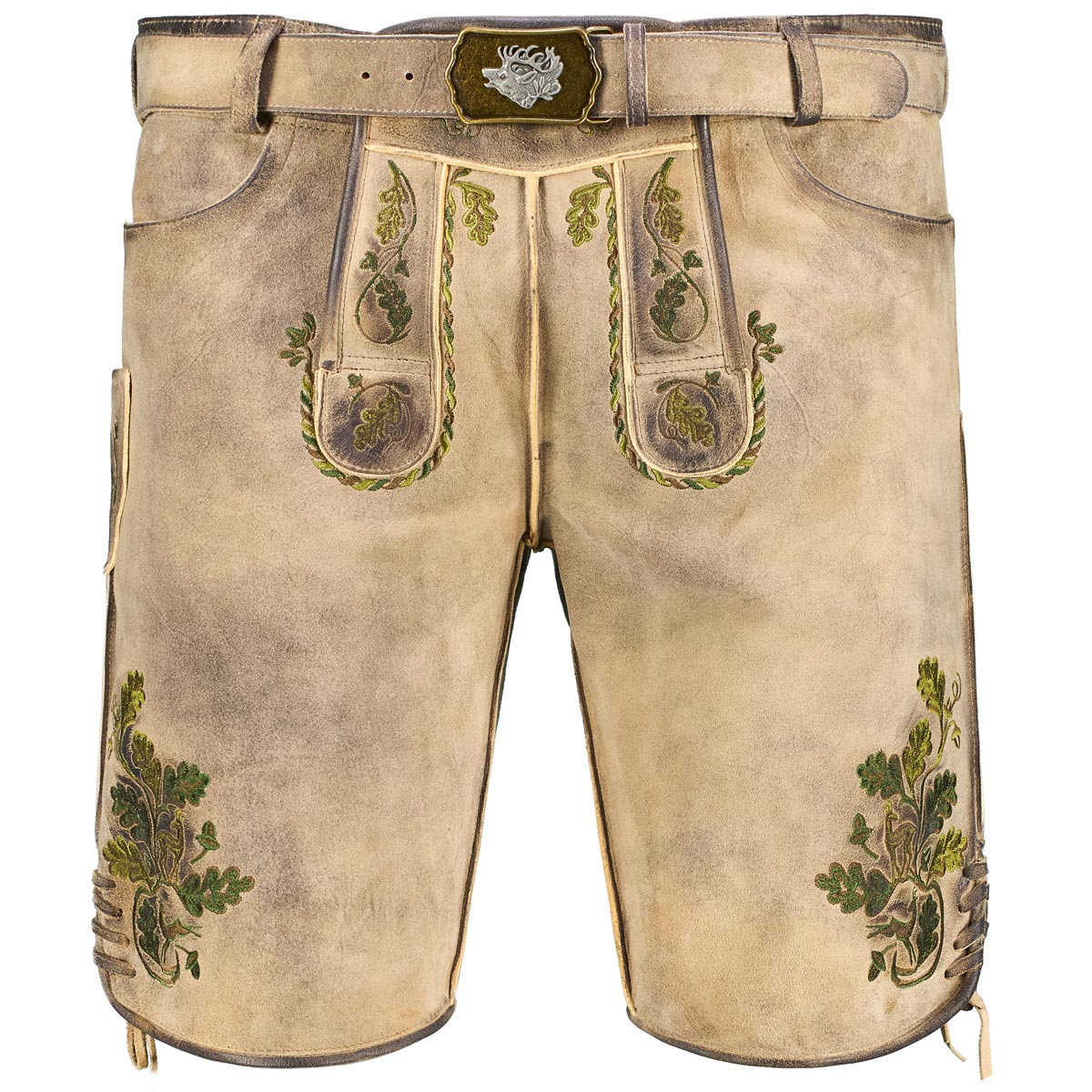 Kurze Lederhose mit Gürtel