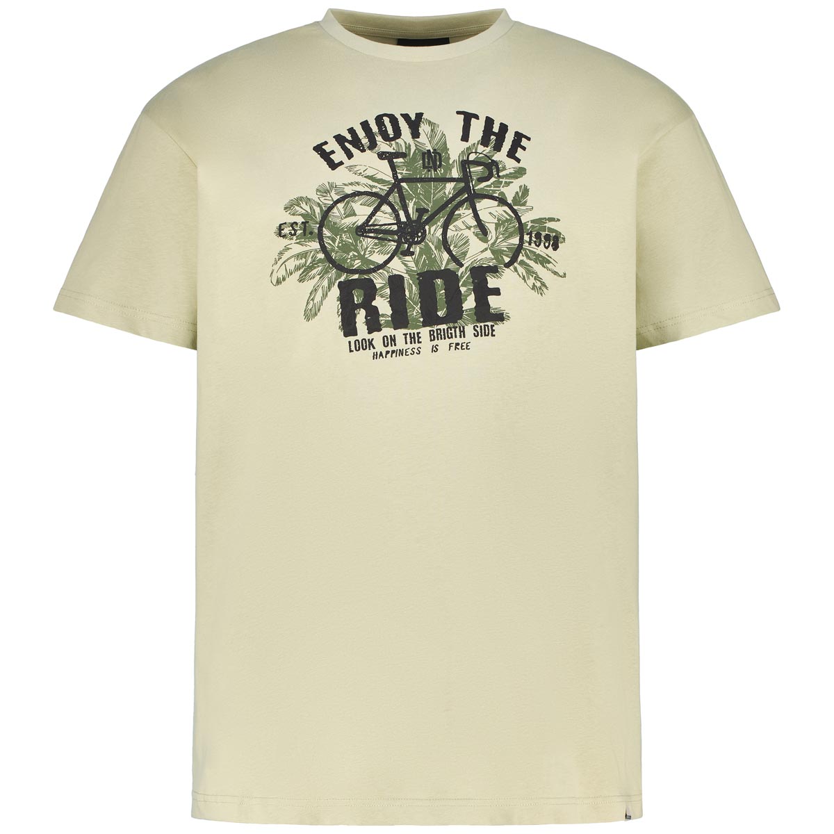 North T-Shirt mit Motiv-Print Farbe oliv Größe: 5XL günstig online kaufen