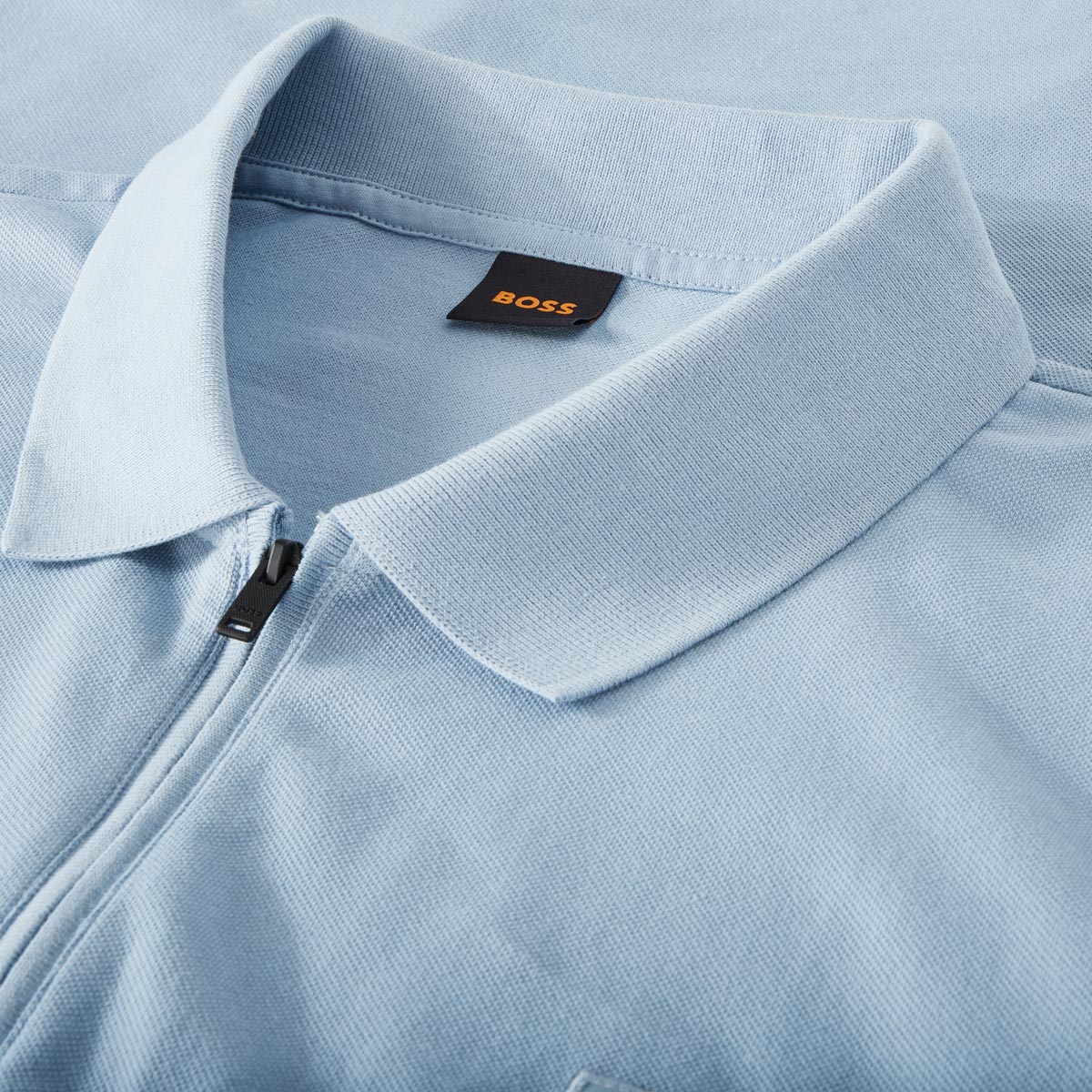 BOSS Poloshirt mit Stretch hellblau