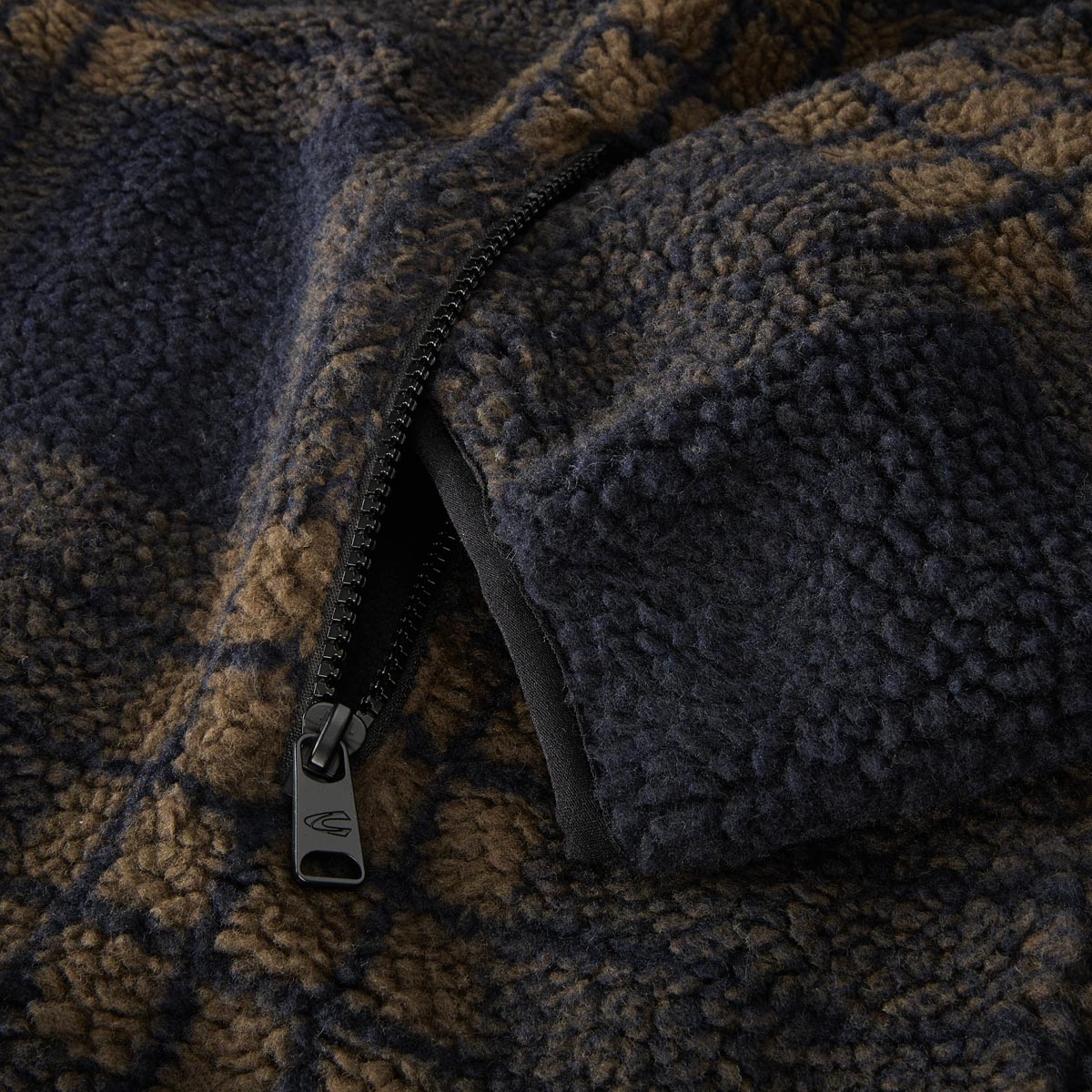 camel active Fleecejacke mit Stehkragen braun