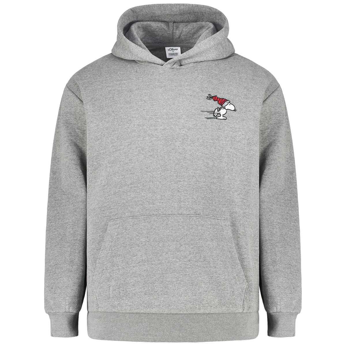 s.Oliver Hoodie mit Snoopy Applikation Farbe grau Größe: 4XL günstig online kaufen