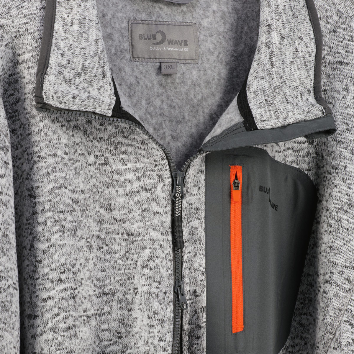 Blue Wave Strickfleecejacke, wasser-und windabweisend grau