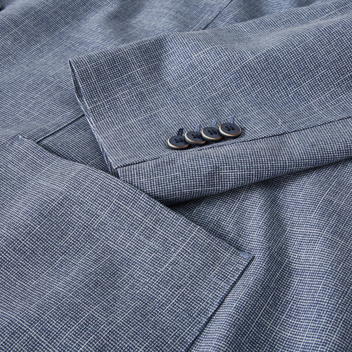 Weis Stretch-Sakko mit Musterung "Diego C" blau