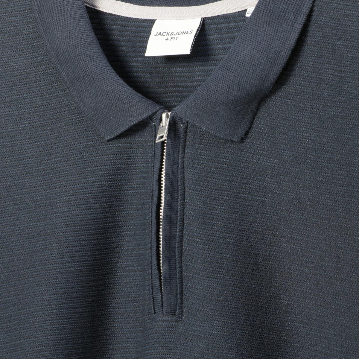 Jack&Jones Poloshirt aus Materialmix schwarz