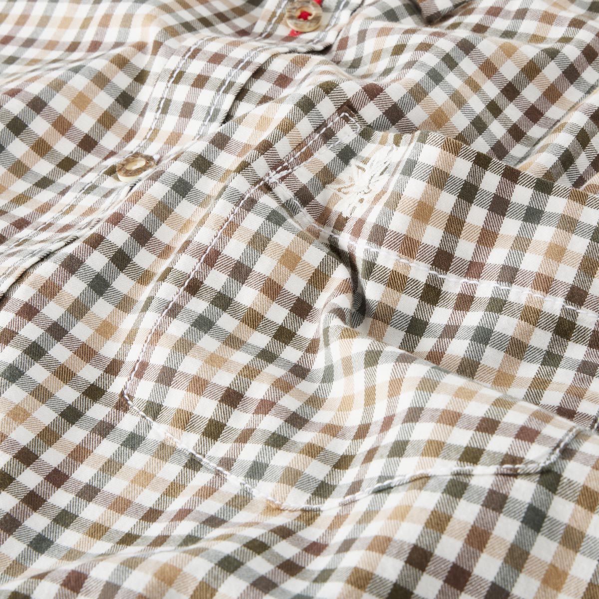 Pfundskerl Kariertes Trachtenhemd oliv