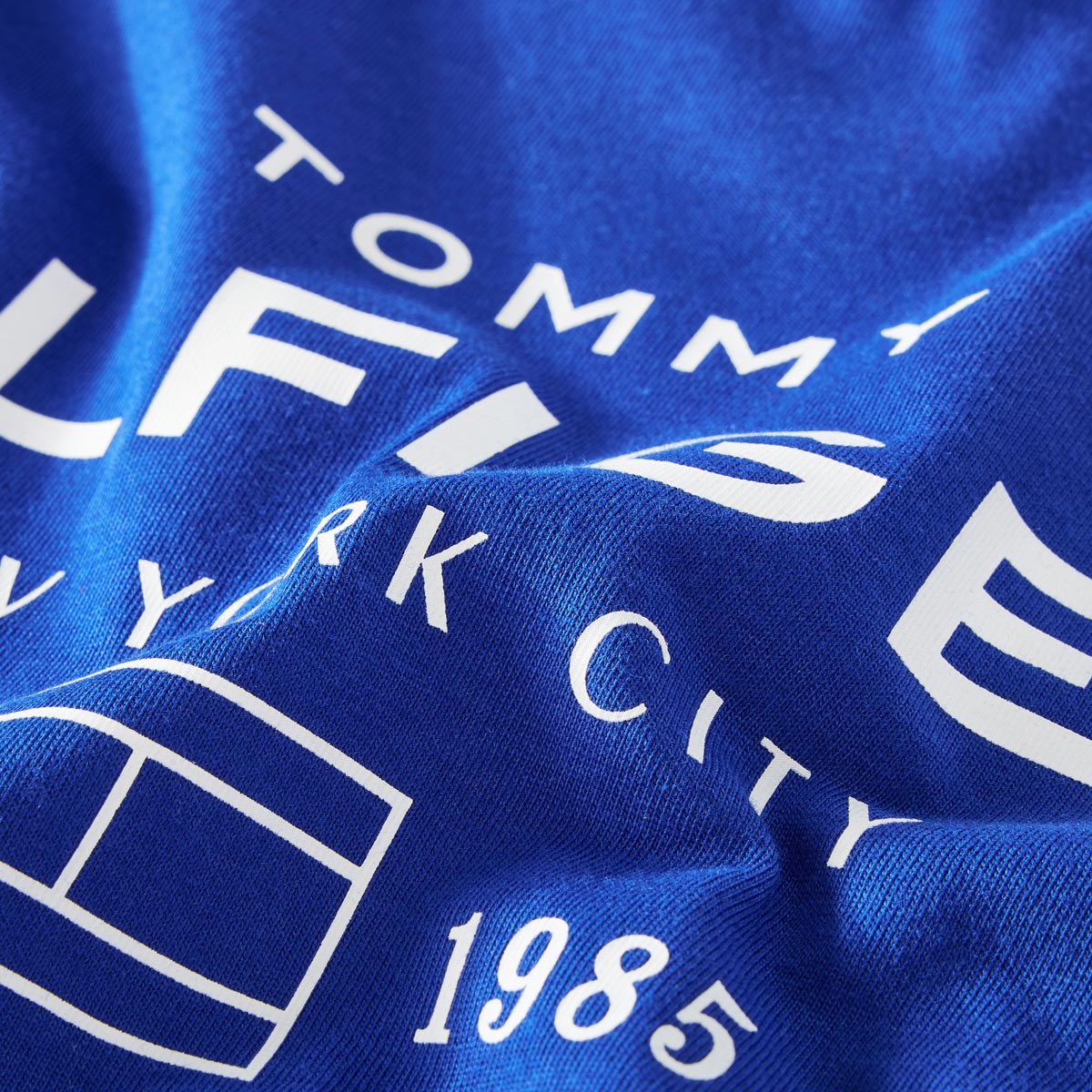 Tommy Hilfiger T-Shirt mit Label-Print royalblau