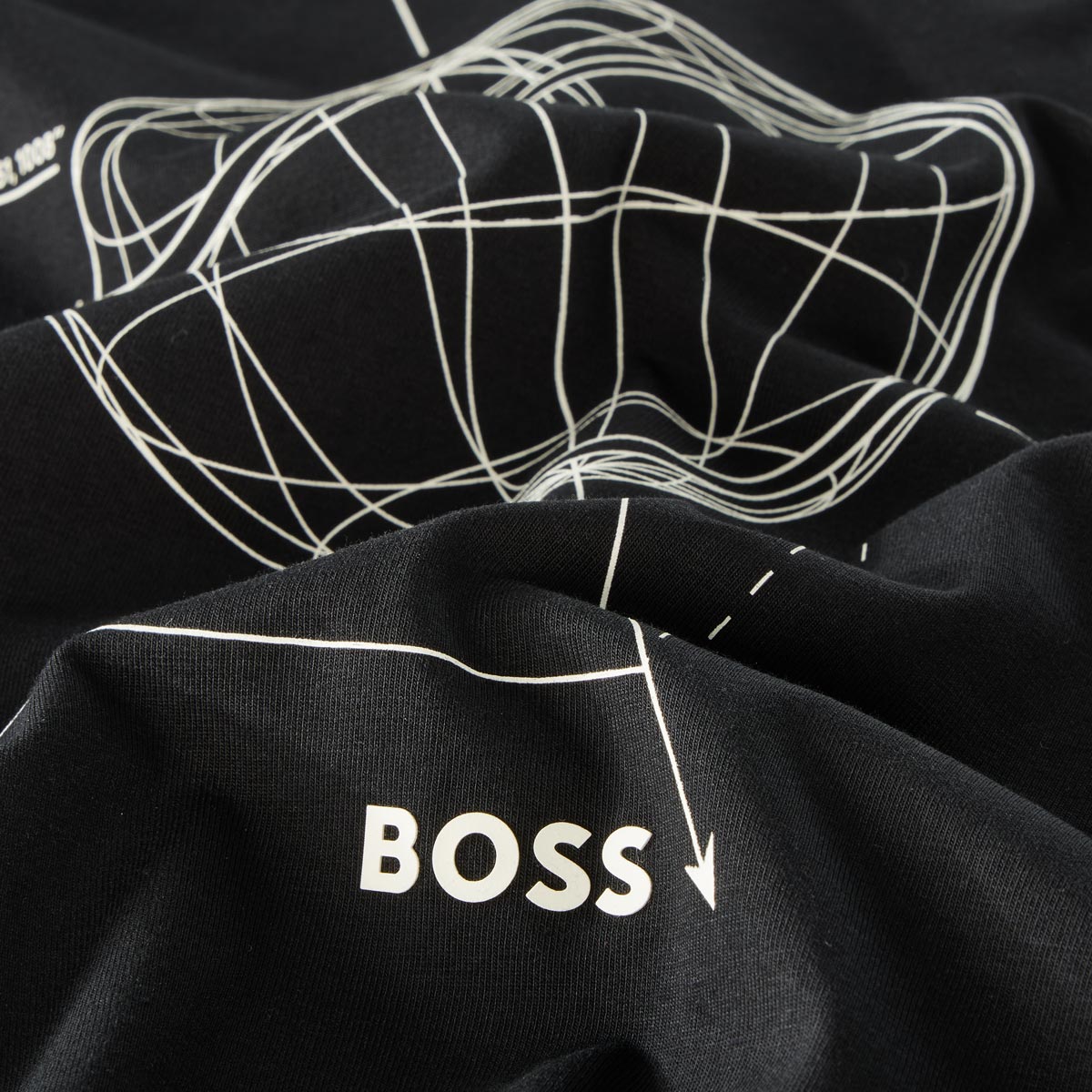 BOSS T-Shirt mit Elasthan schwarz