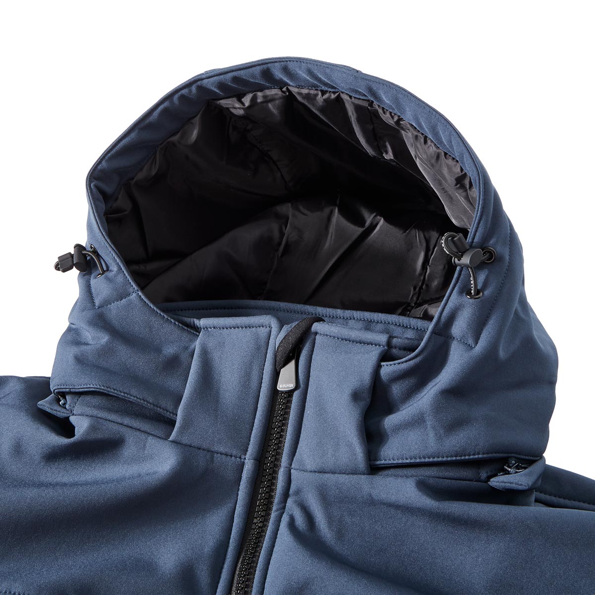 s.Oliver Softshelljacke mit Kapuze, wasserabweisend blau