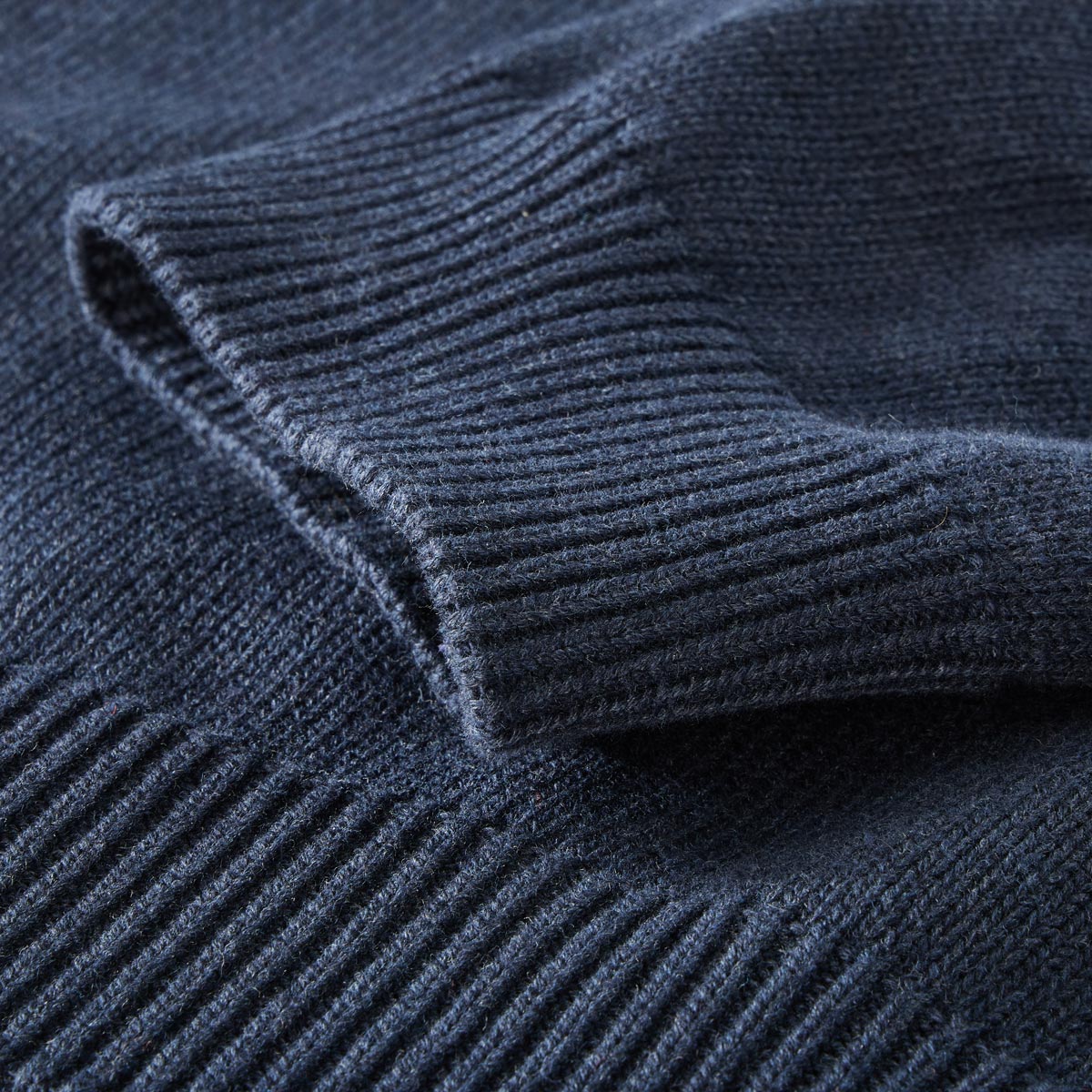 RAGMAN Rundhalspullover aus Baumwolle marine