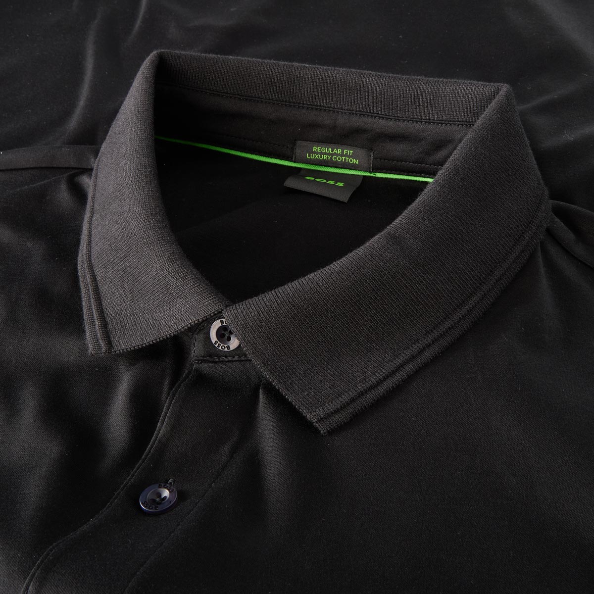 BOSS Basic-Poloshirt schwarz