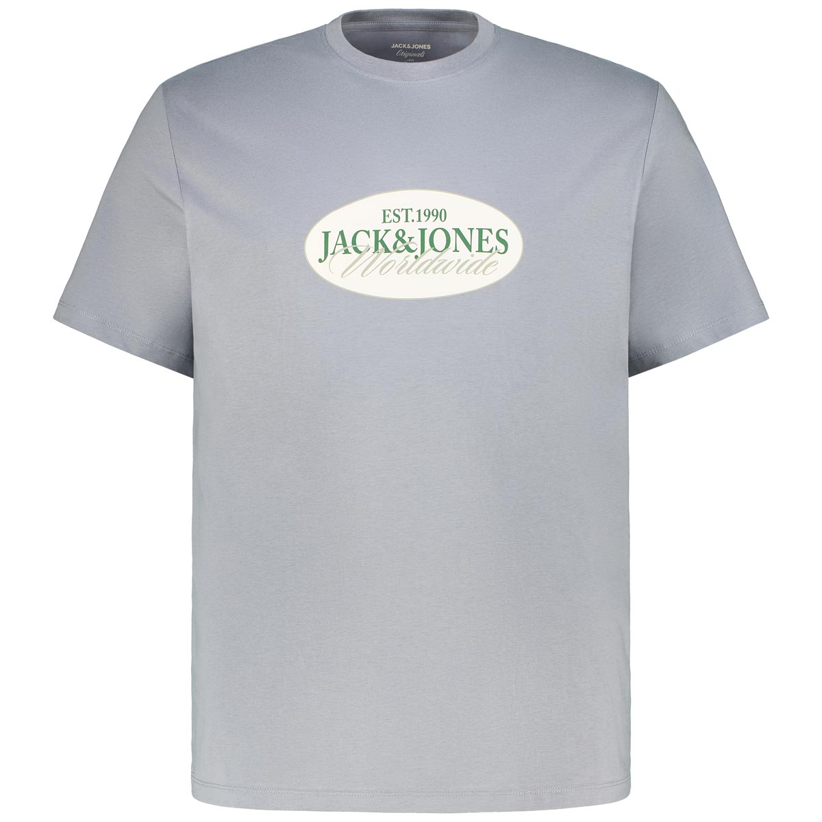 Jack&Jones T-Shirt mit Label-Print Farbe hellblau Größe: 4XL günstig online kaufen
