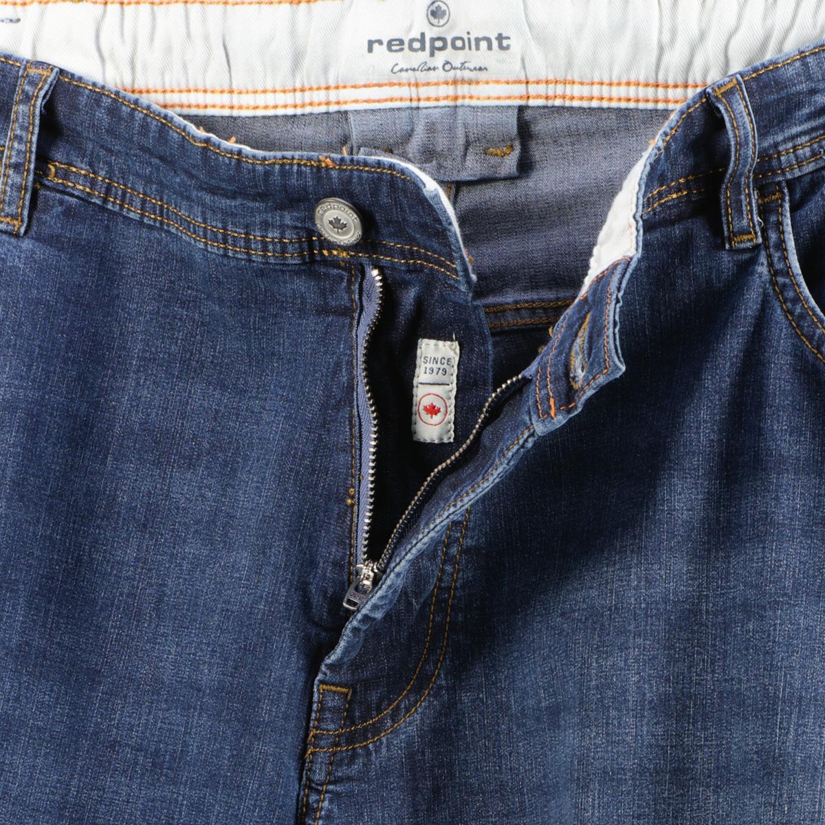Redpoint Jeans-Shorts mit Stretch dunkelblau