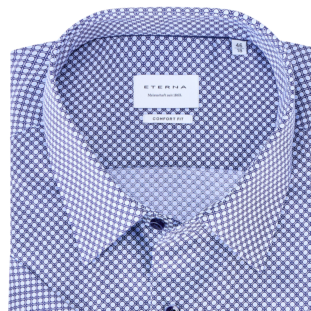 ETERNA Businesshemd, kurzarm, bügelfrei blau