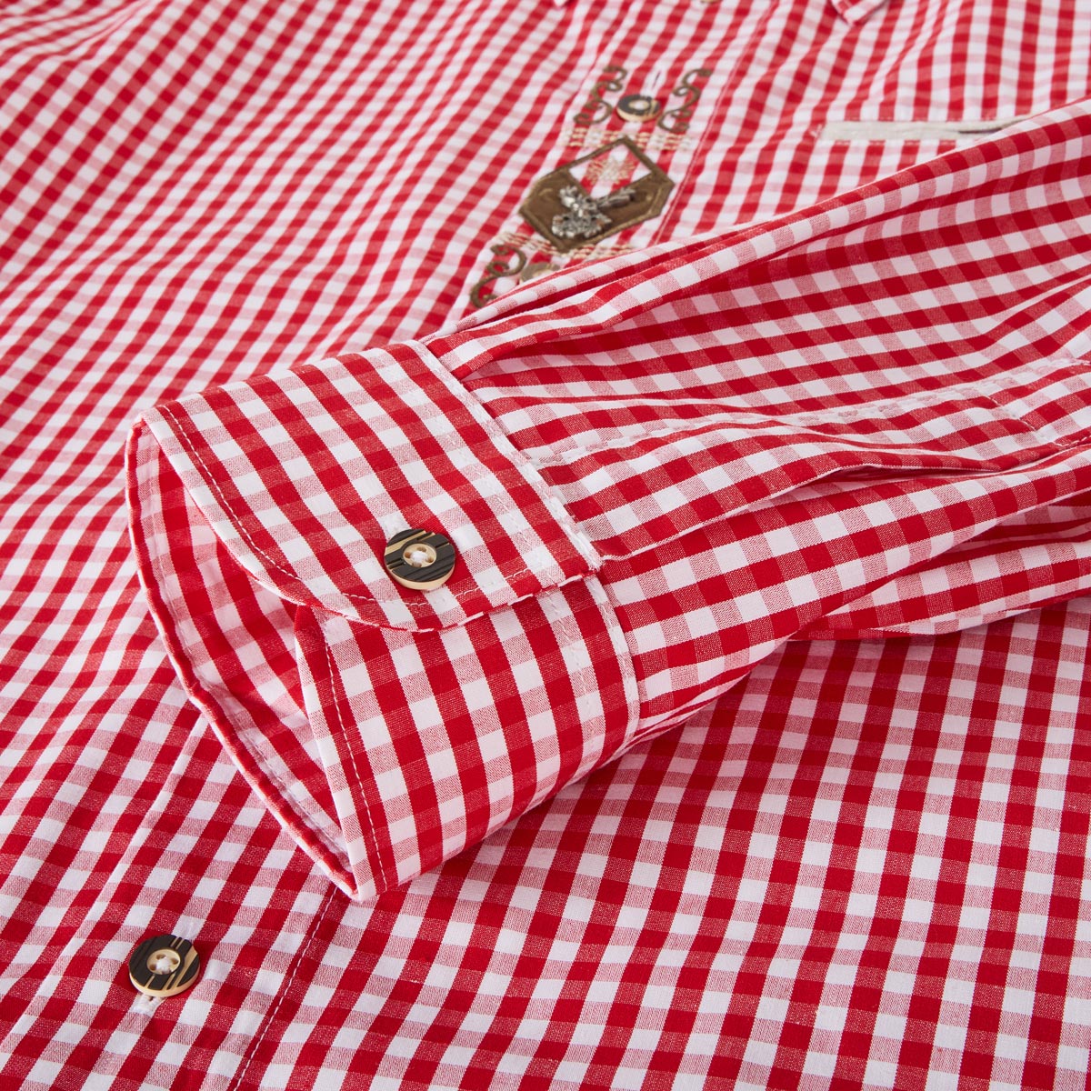 Orbis Kariertes Trachtenhemd rot