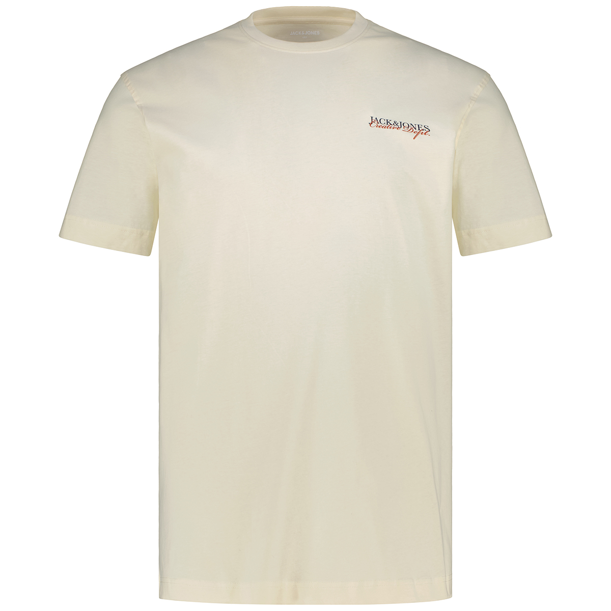 Jack&Jones T-Shirt mit Print auf Vorder-und Rückseite cremeweiß