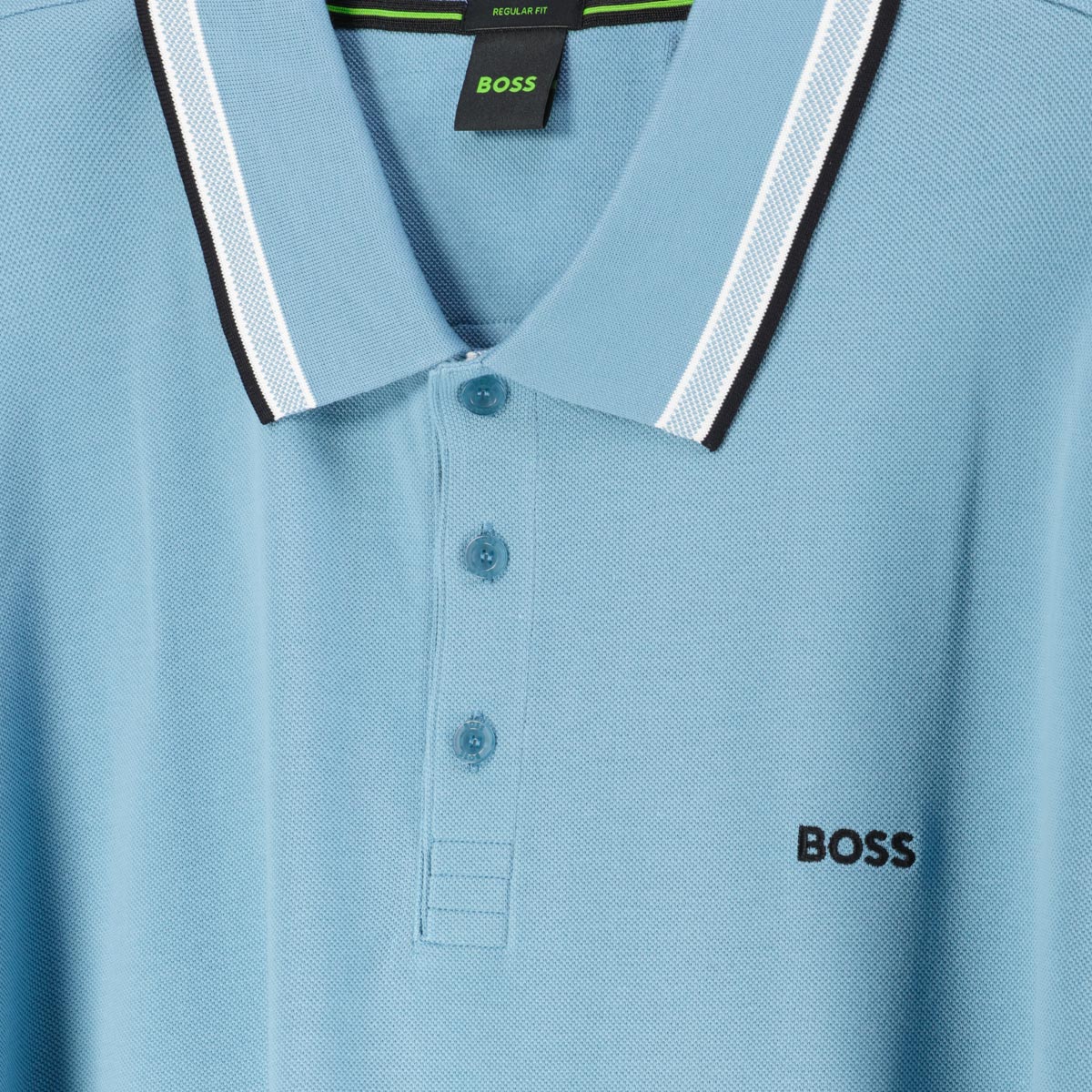 BOSS Poloshirt mit Kontrastdetails blau