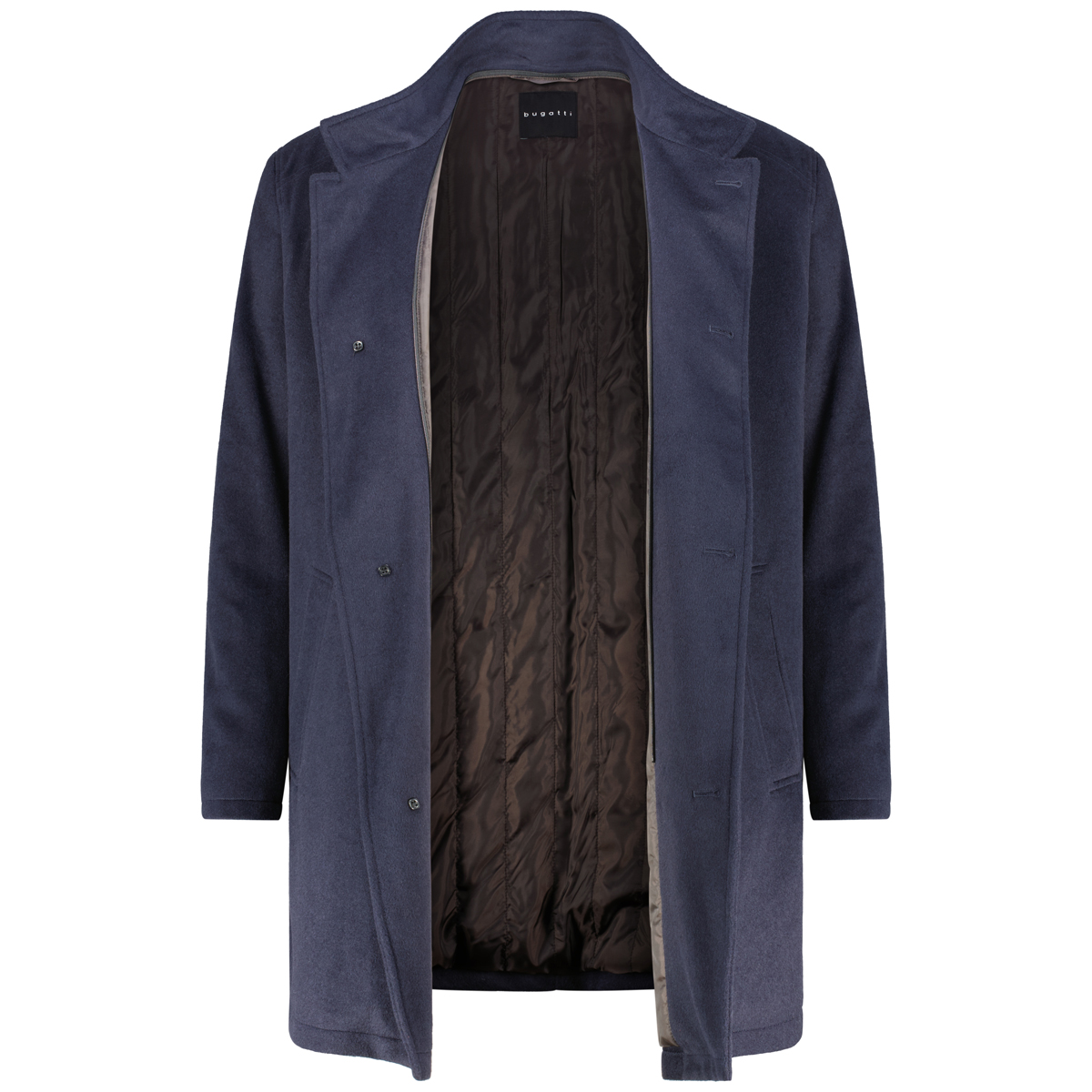 bugatti Wollmantel mit heraustrennbarem Westeneinsatz dunkelblau