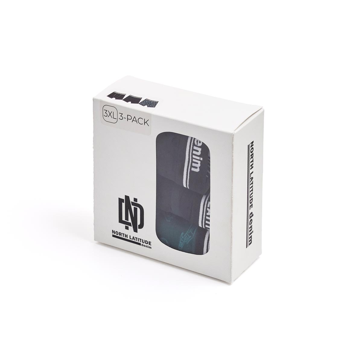 North 3er-Pack Pants mit Elasthan schwarz