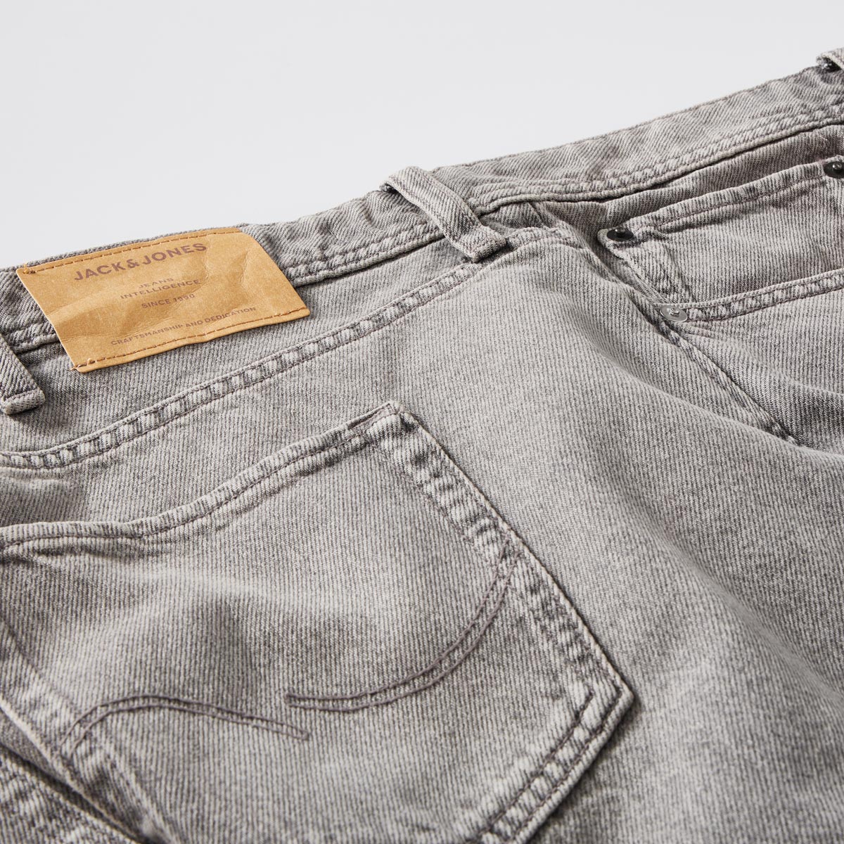 Jack&Jones Jeans-Shorts im 5-Pocket Stil grau