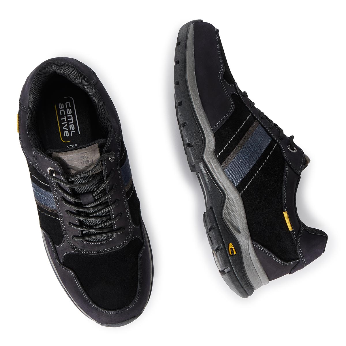 camel active Sneaker aus Leder schwarz