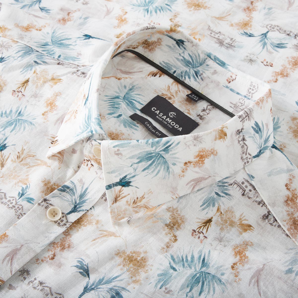 CASA MODA Freizeithemd mit Leinen beige