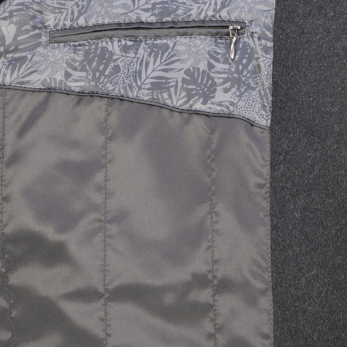 Weis Kurzmantel aus Woll-Mix dunkelgrau