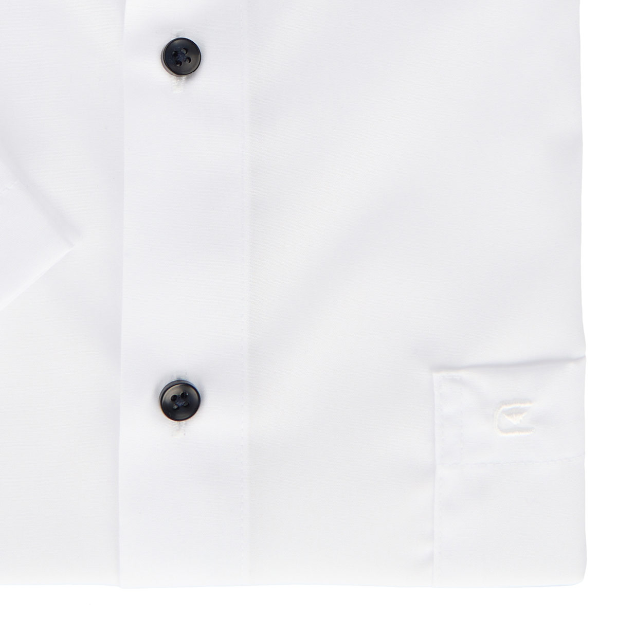 CASA MODA Businesshemd mit Kontrastdetails, kurzarm, bügelfrei weiß