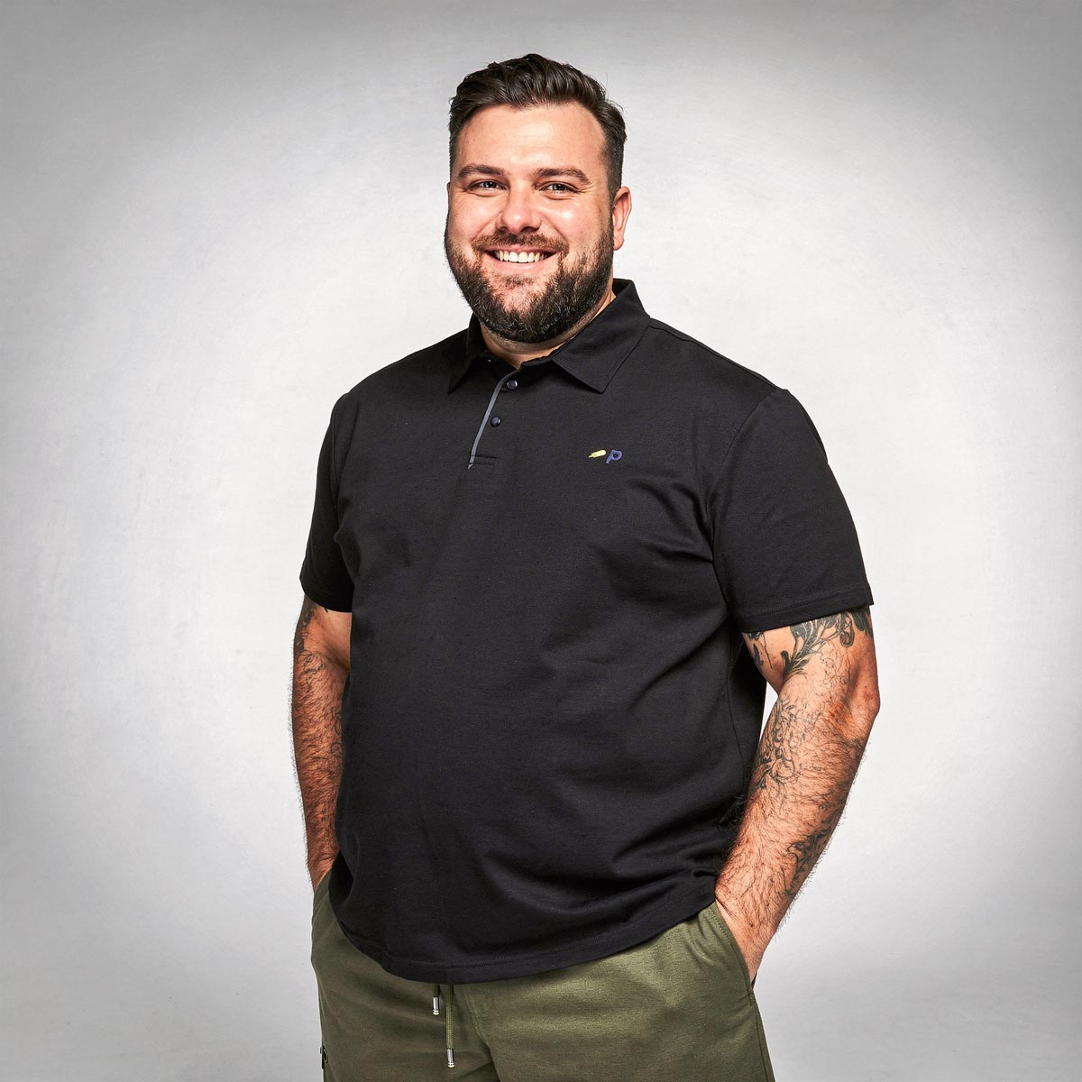 Pfundskerl p ACTIVE Funktions-Poloshirt, schnelltrocknend schwarz
