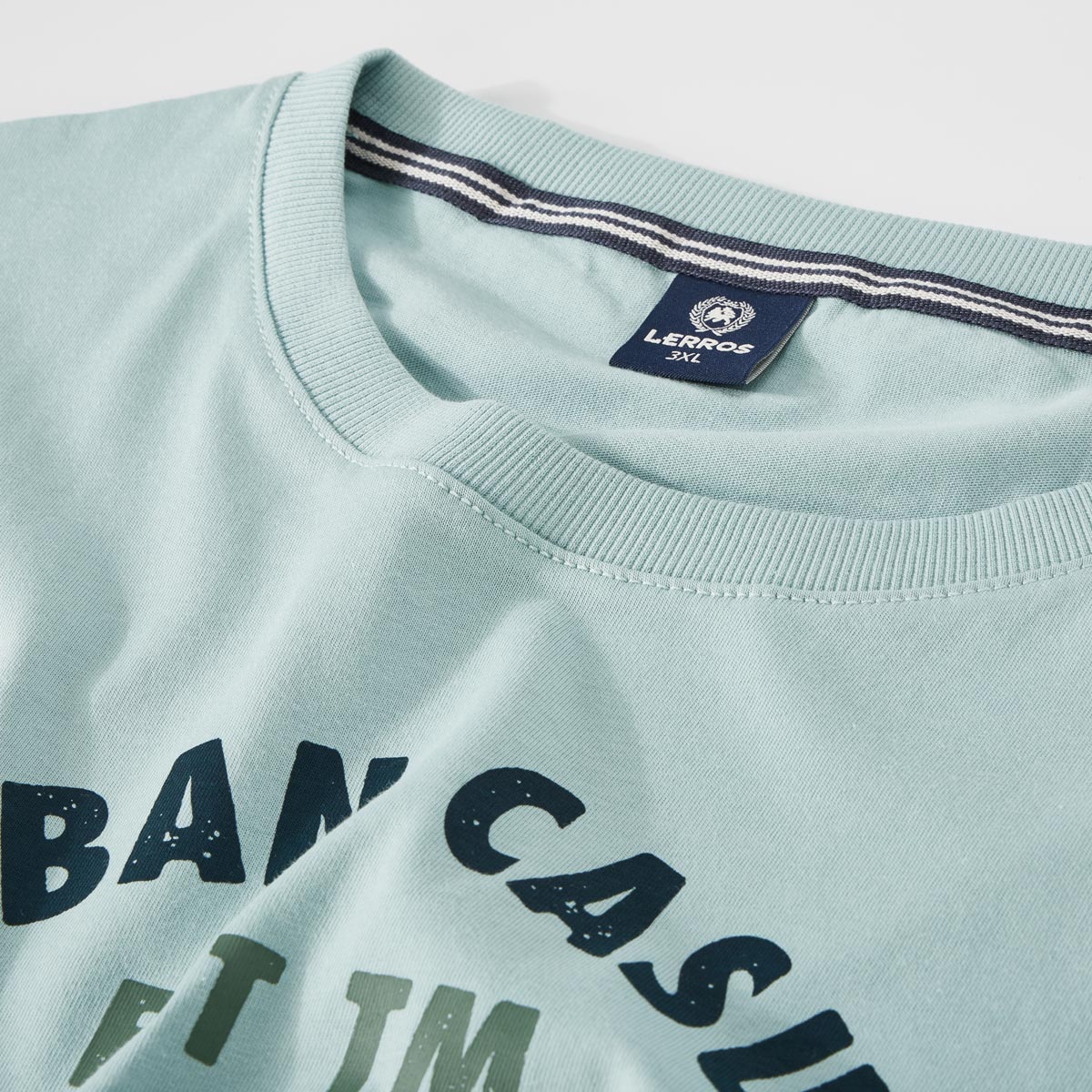 Lerros T-Shirt mit Label-Print türkis