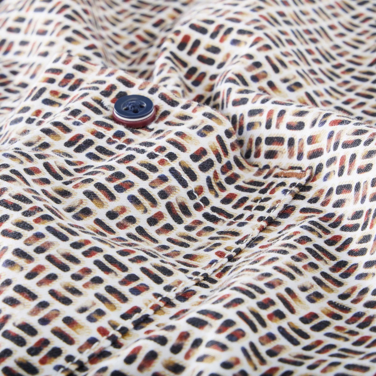 CASA MODA Freizeithemd mit Allover-Muster braun