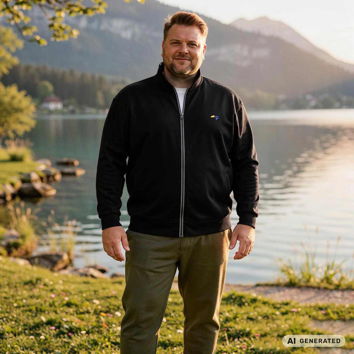 Pfundskerl p ACTIVE Sweatjacke, elastisch, weich und leicht schwarz