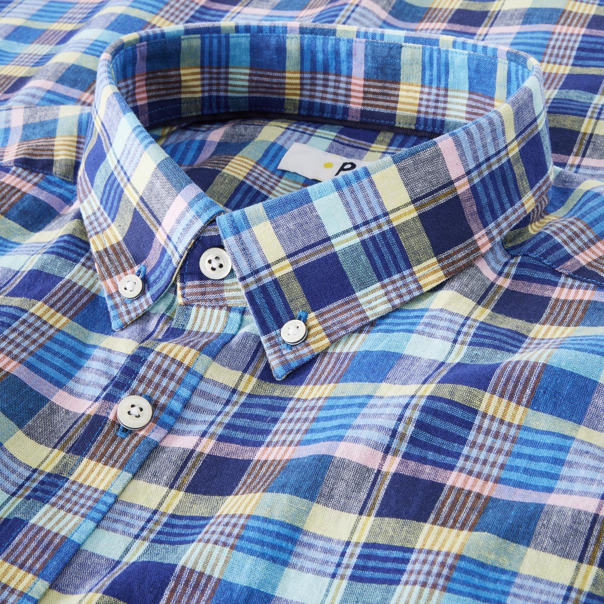 Pfundskerl Freizeithemd mit Leinen royalblau