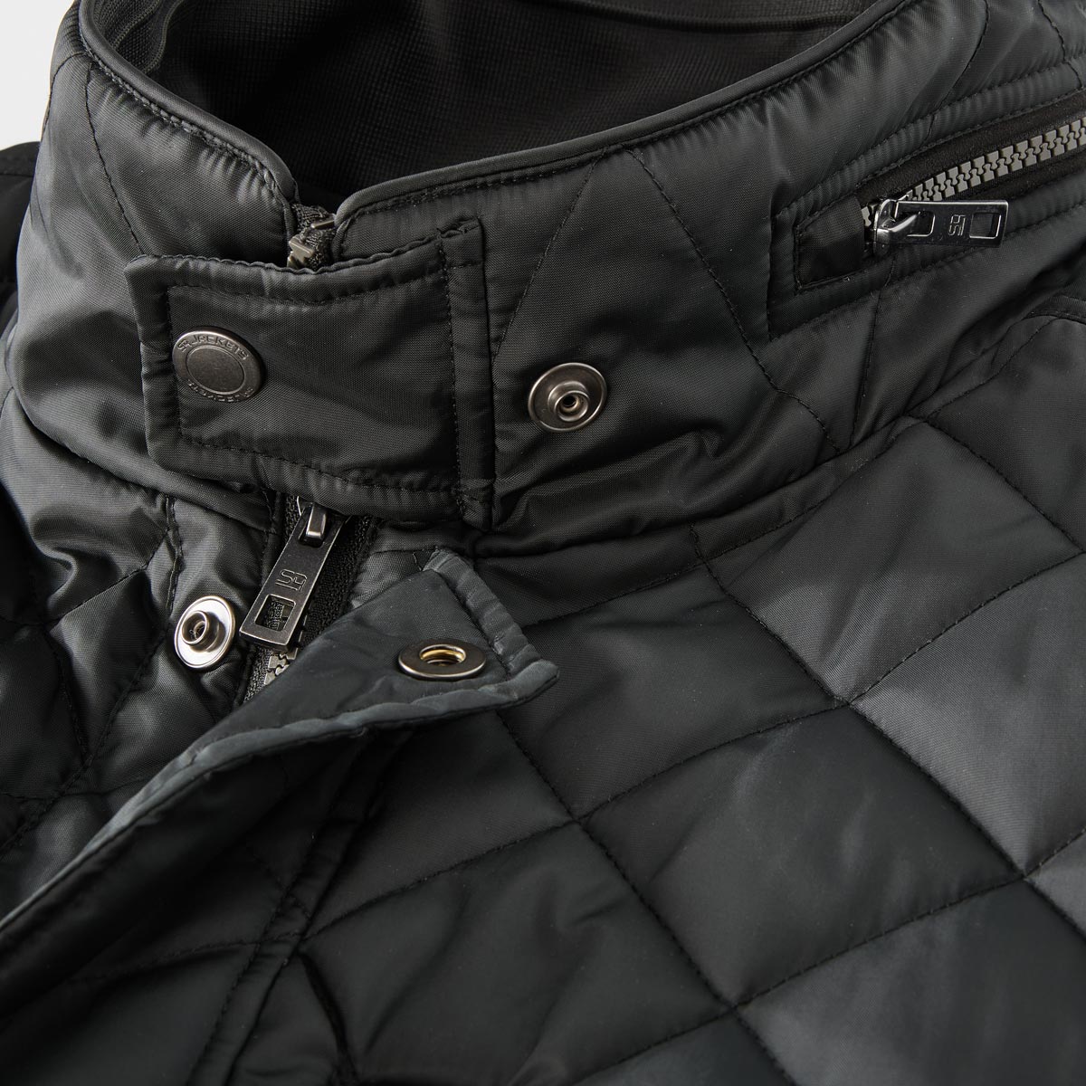 S4 Jackets Steppjacke mit Kontrastdetails, wasserabweisend schwarz