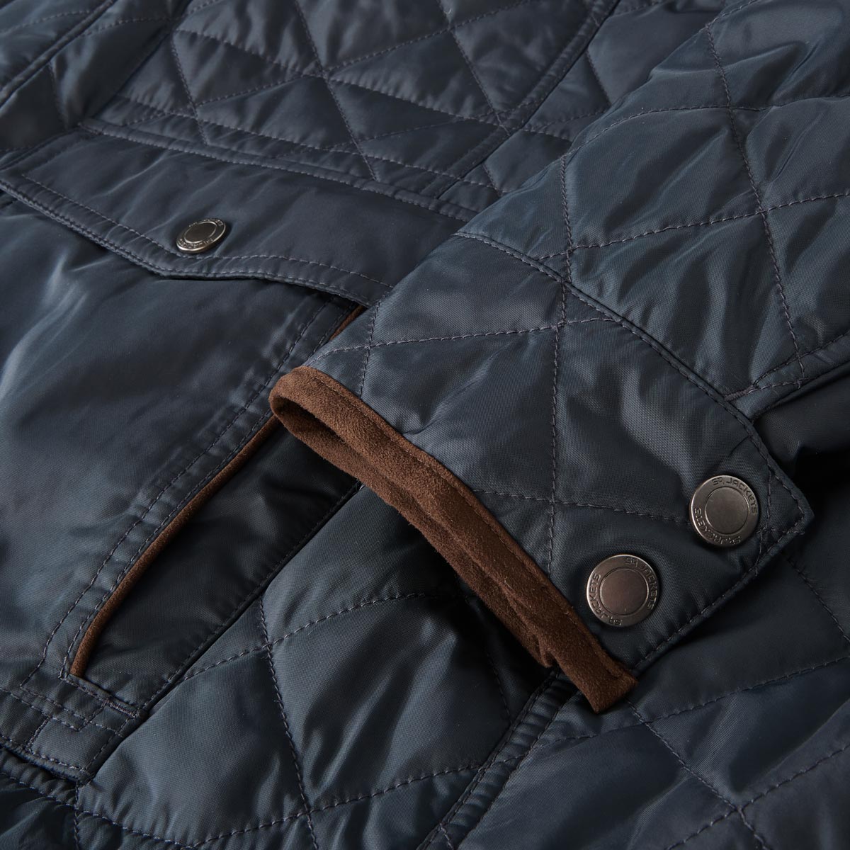 S4 Jackets Steppjacke mit Kontrastdetails, wasserabweisend marine