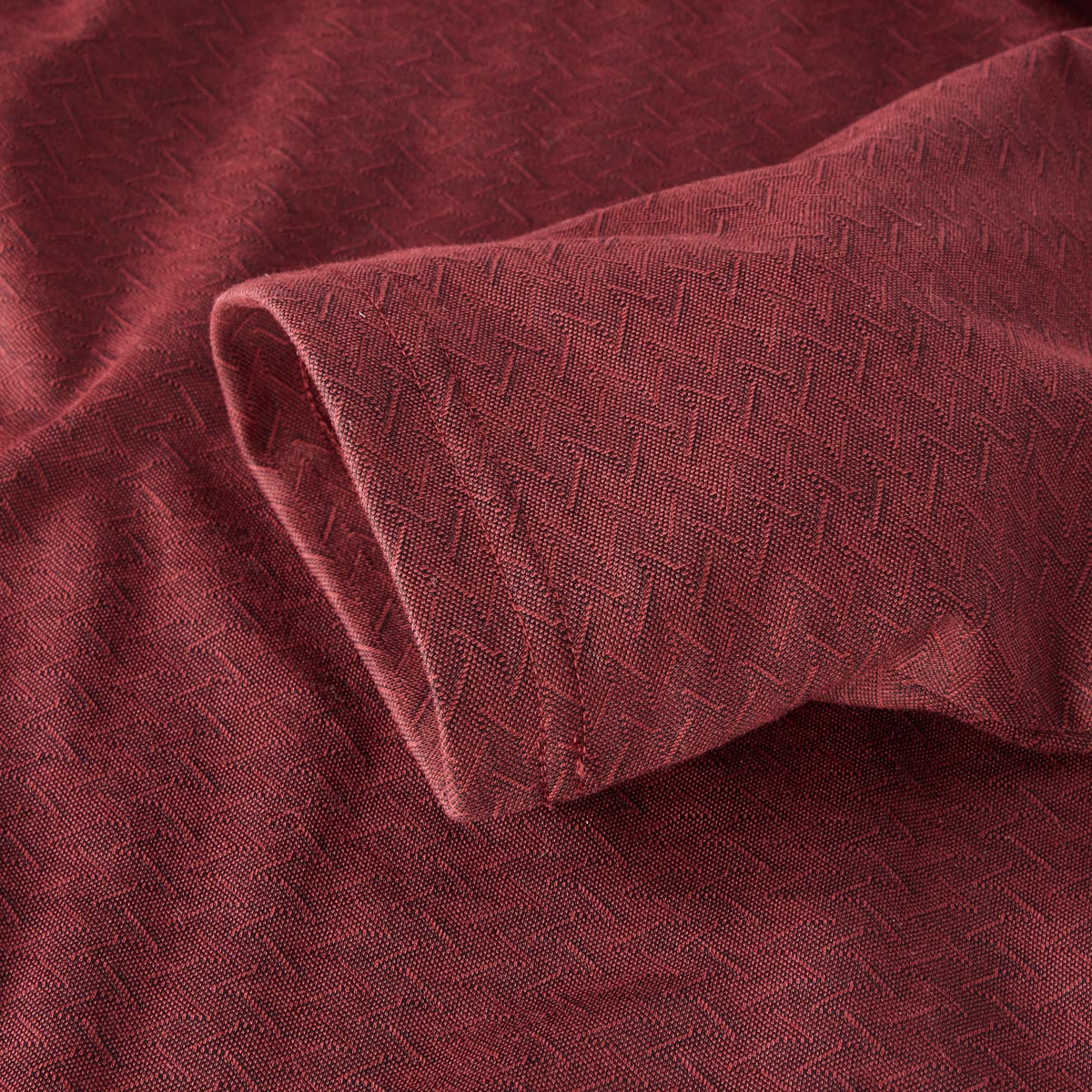 Hajo Langarm-Poloshirt mit Soft Knit beere