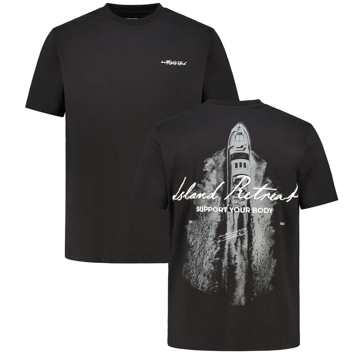 T-Shirt mit Print auf Vorder- und Rückseite