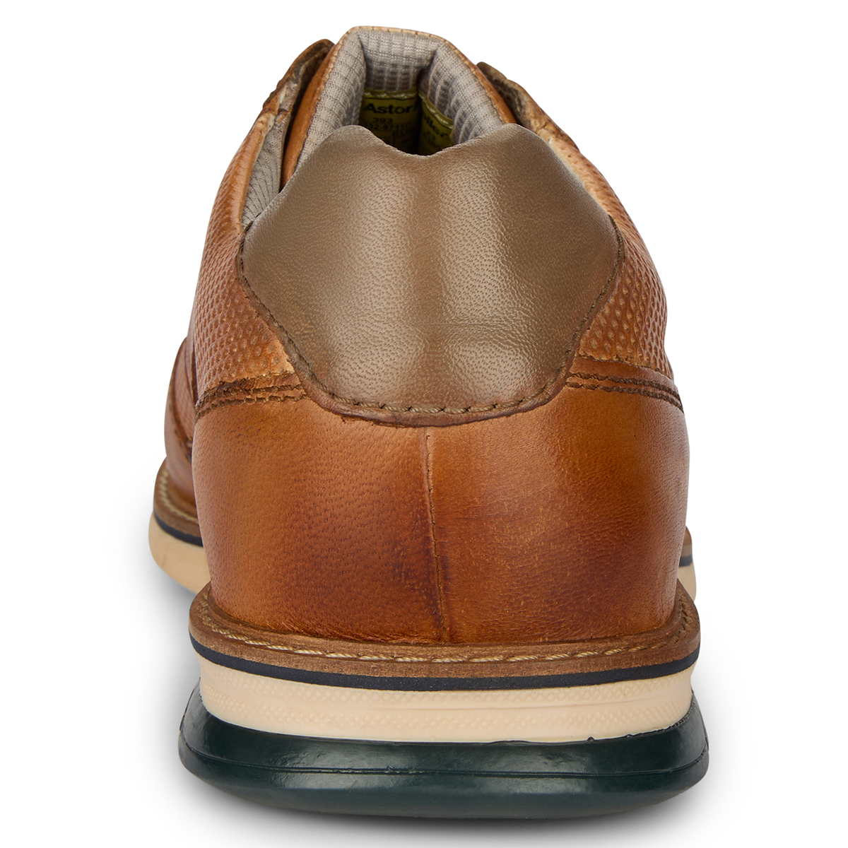 bugatti Schnürschuh mit elastischen Schnürsenkeln cognac