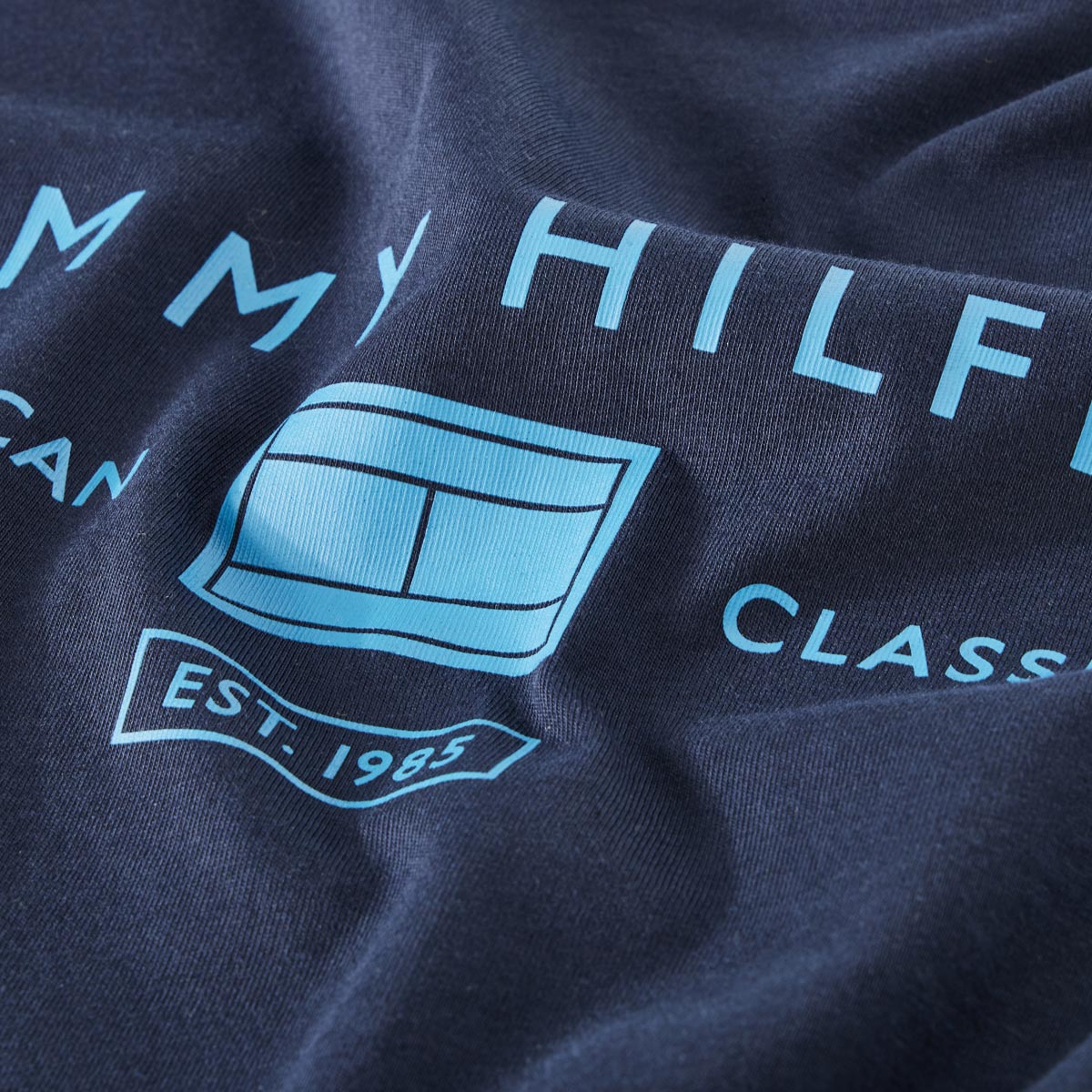 Tommy Hilfiger T-Shirt mit Label-Print marine