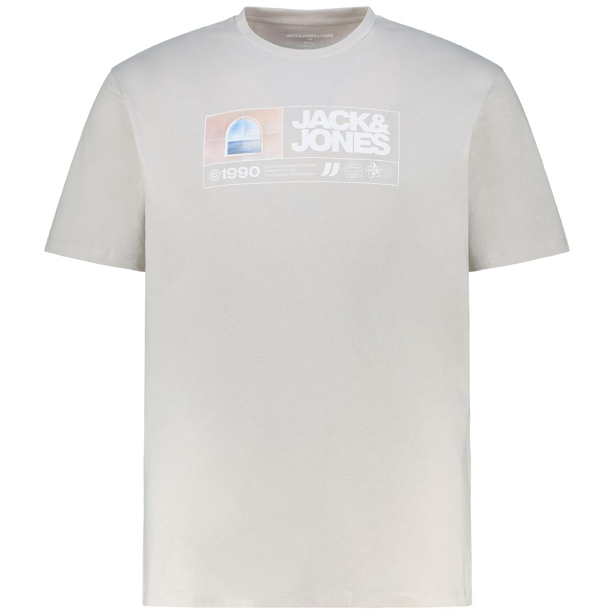 T-Shirt mit Label-Print