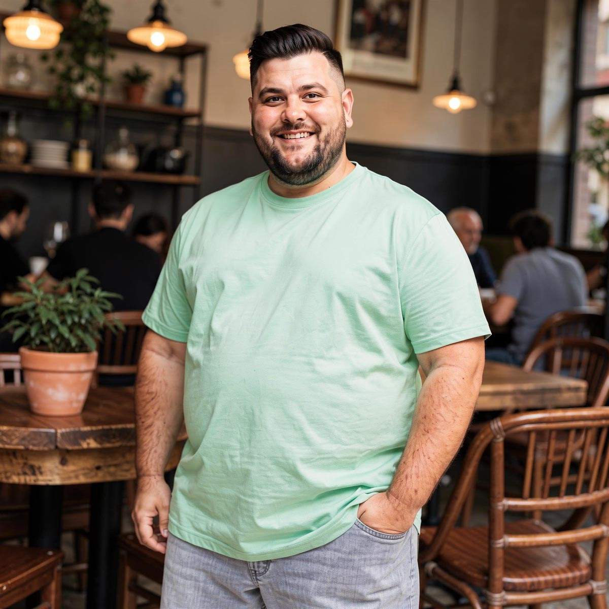 Pfundskerl Basic-T-Shirt im 3er-Pack  dunkelblau/hellblau/mint