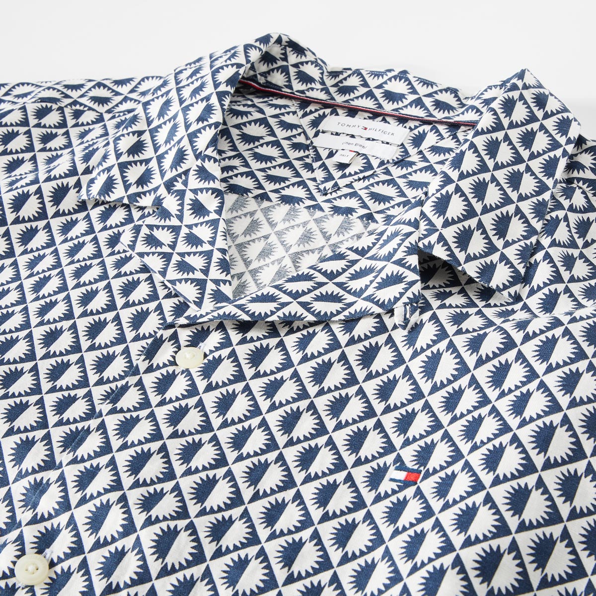 Tommy Hilfiger Freizeithemd mit Leinen blau