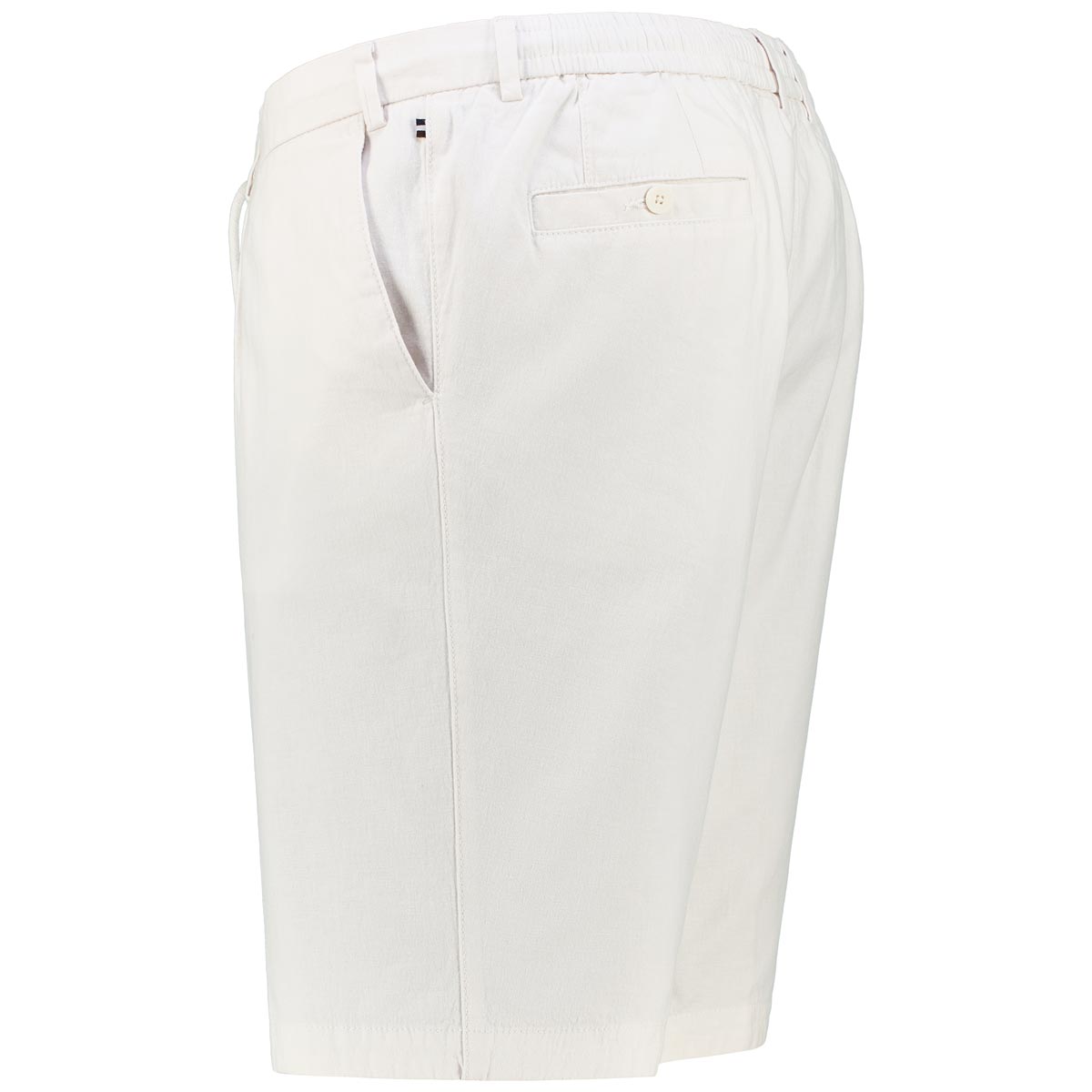 bugatti Stretch-Chino-Shorts mit Leinen weiß