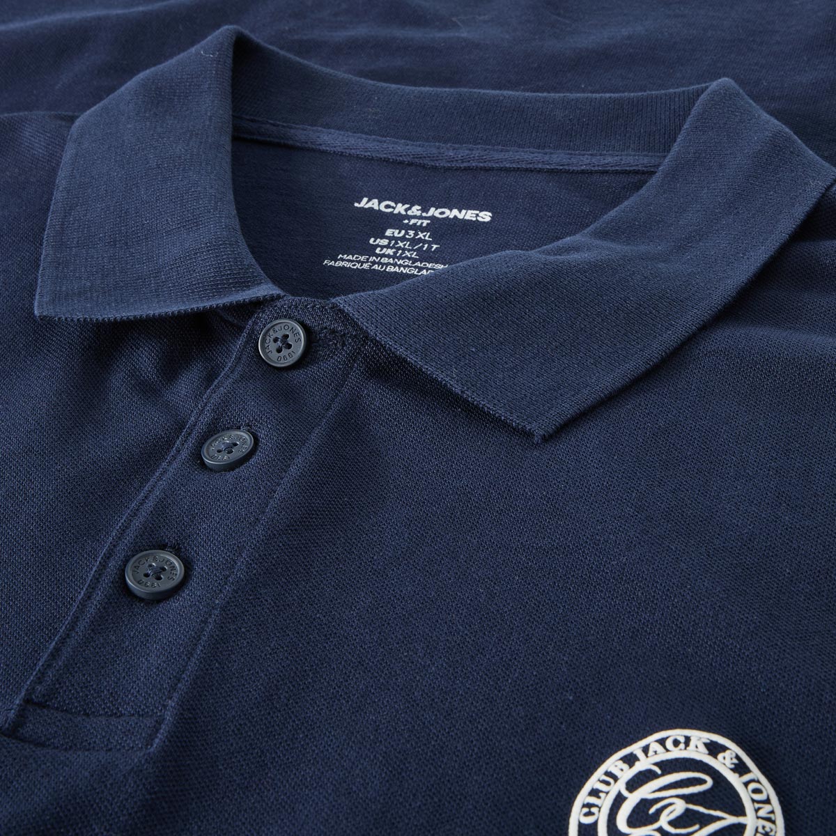 Jack&Jones Poloshirt mit Label-Print blau