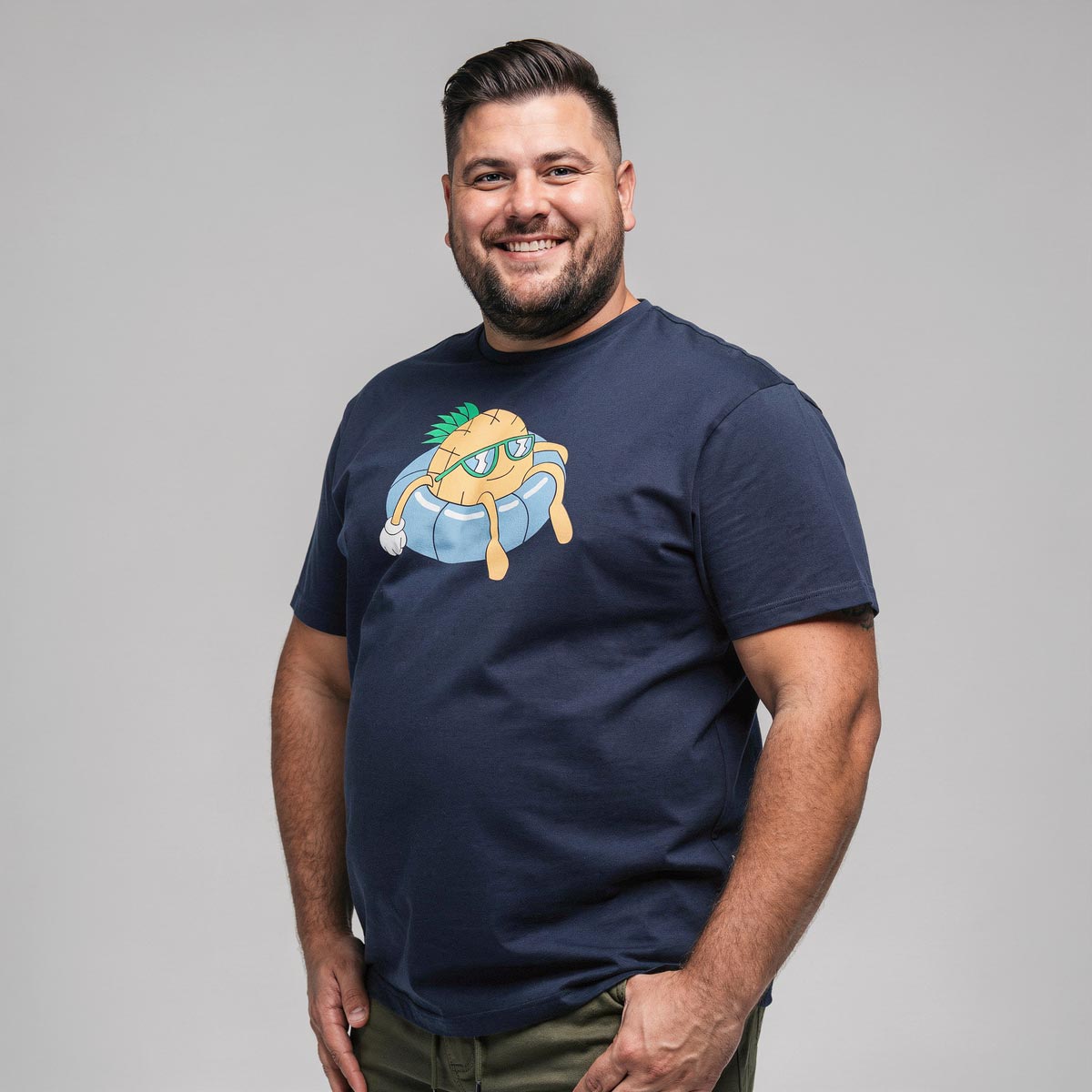 Pfundskerl T-Shirt mit Motiv-Print dunkelblau