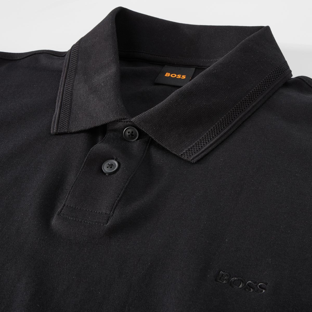 BOSS Basic-Poloshirt schwarz