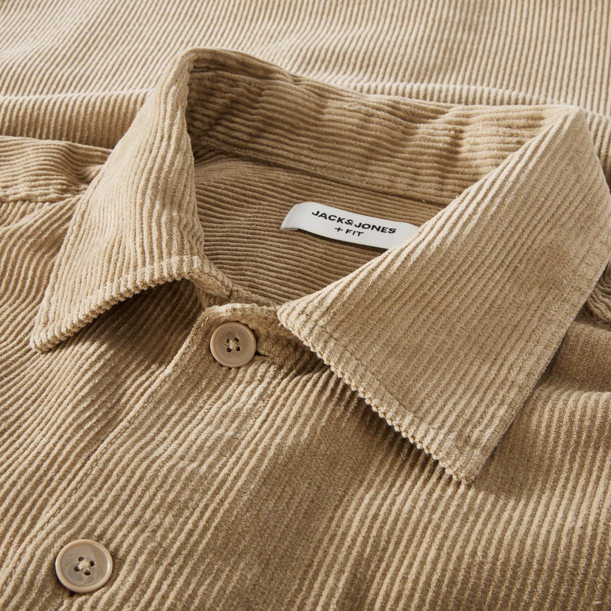 Jack&Jones Overshirt aus Cord beige